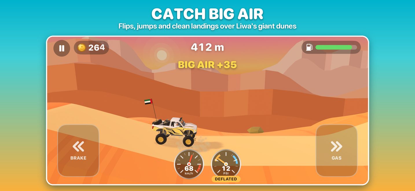 Big air over the dunes of Liwa
