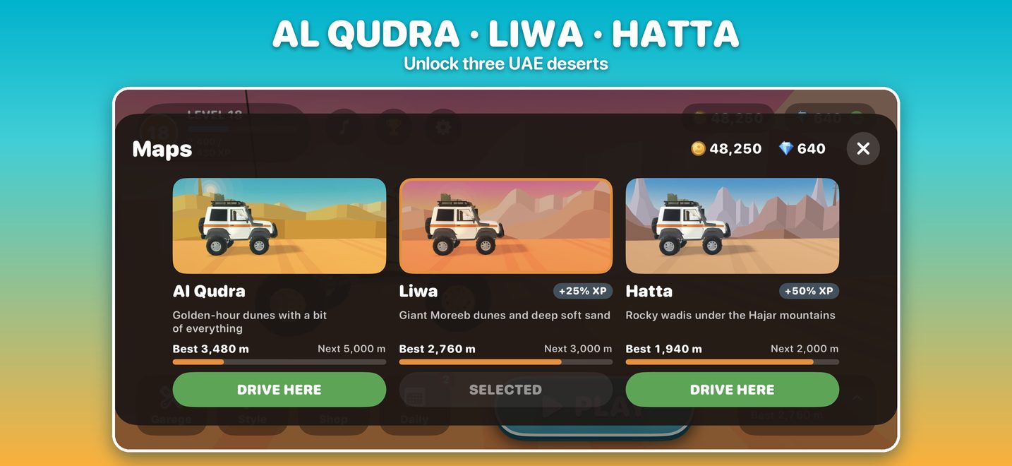 Three desert maps